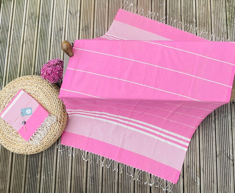 TURKISH TOWEL 100% COTTON Hammam Towel Bridesmaid Gifts Peshtemal Towel Beach , Pool Towel Scarf Throw Shawl Gifts for Her image 3
