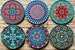 Coasters | Set of 6 & 4 Drink Coasters | Turkish Persian Mediterranean Boho Pattern | Coaster Set | Housewarming Gift | Mats | Gifts for Her