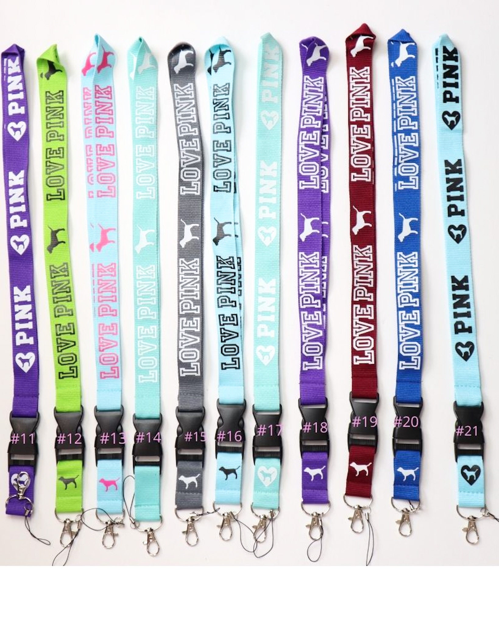 Love PINK Lanyard keychain Keychains for Women Lanyards Etsy