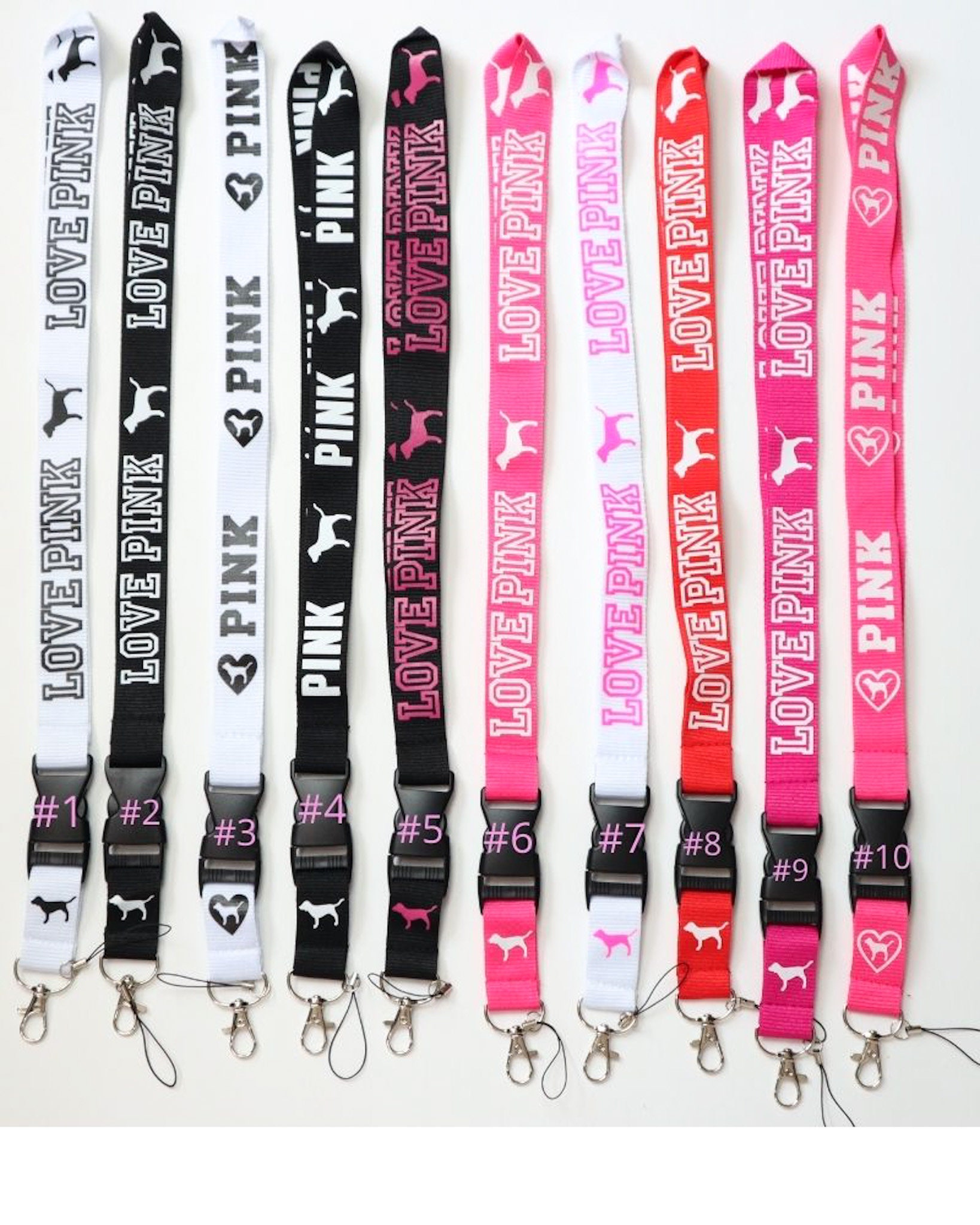 Love PINK Lanyard keychain Keychains for Women Lanyards Etsy