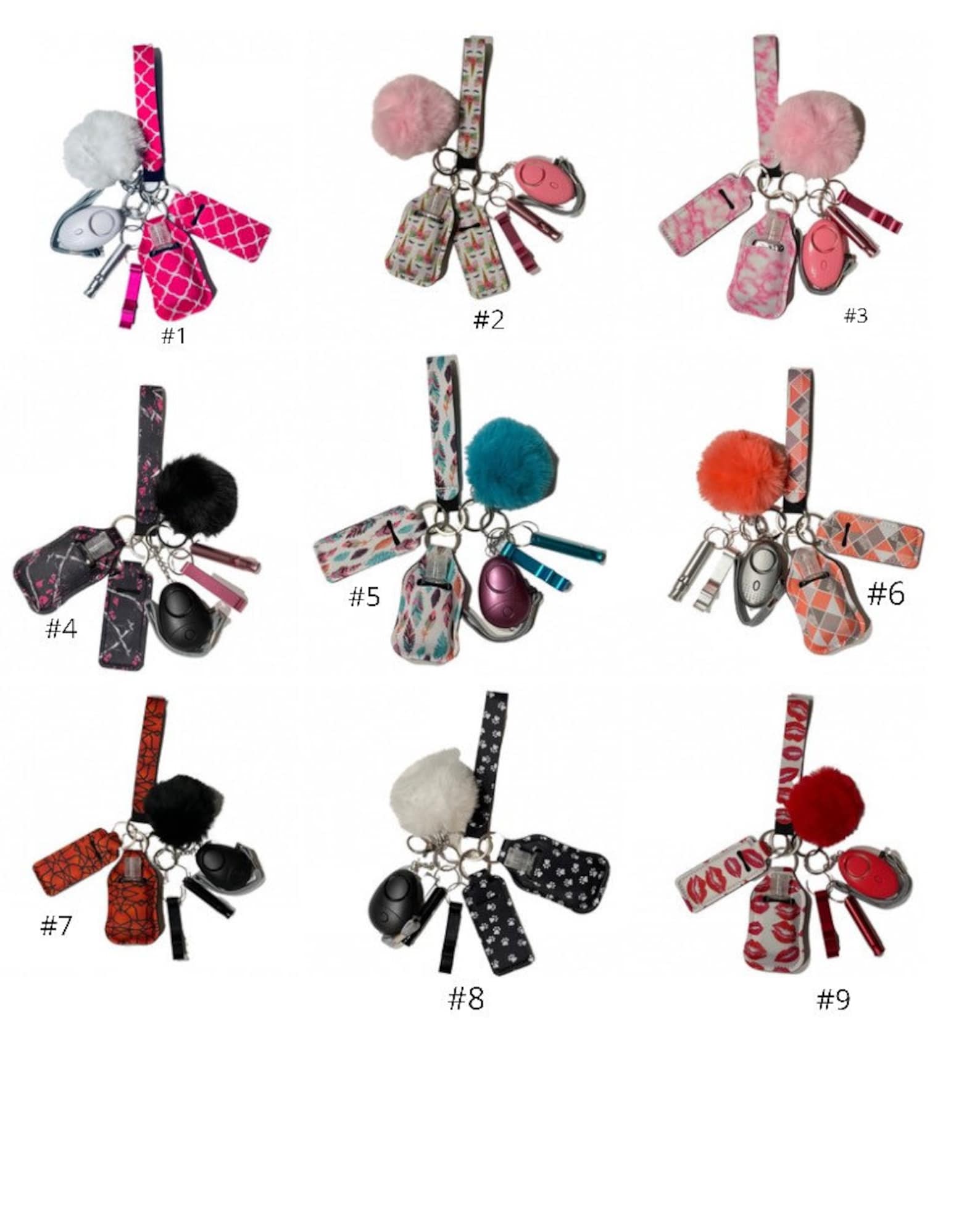 Safety Keychain Set With Protection Keychain for Women Kids Etsy