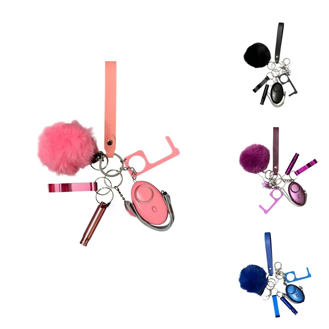 Custom Safety Keychain Set Personalized Protection Keychain Etsy