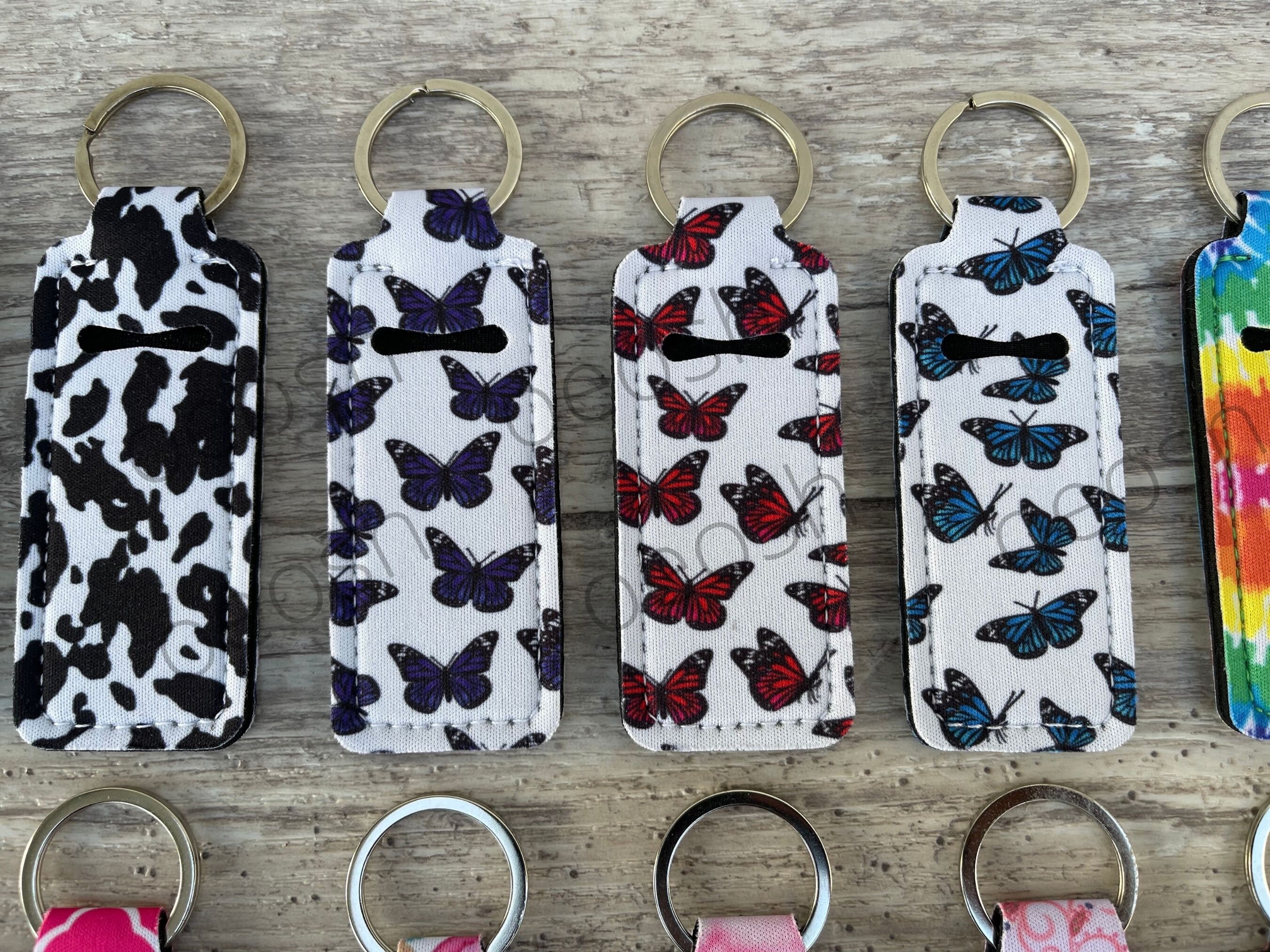 BULK Chap stick Holder Lip Balm Holder Keychain Wedding Favors