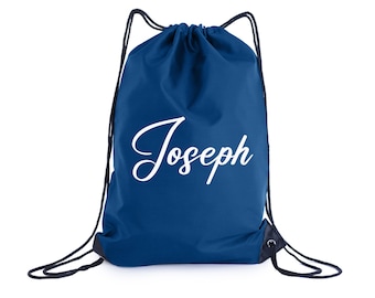 Custom Drawstring Bags, Personalized Name Drawstring Backpack, Lightweight Gym Bag, Yoga Bag, Workout Bag, Cinch Bag, Personalized gift