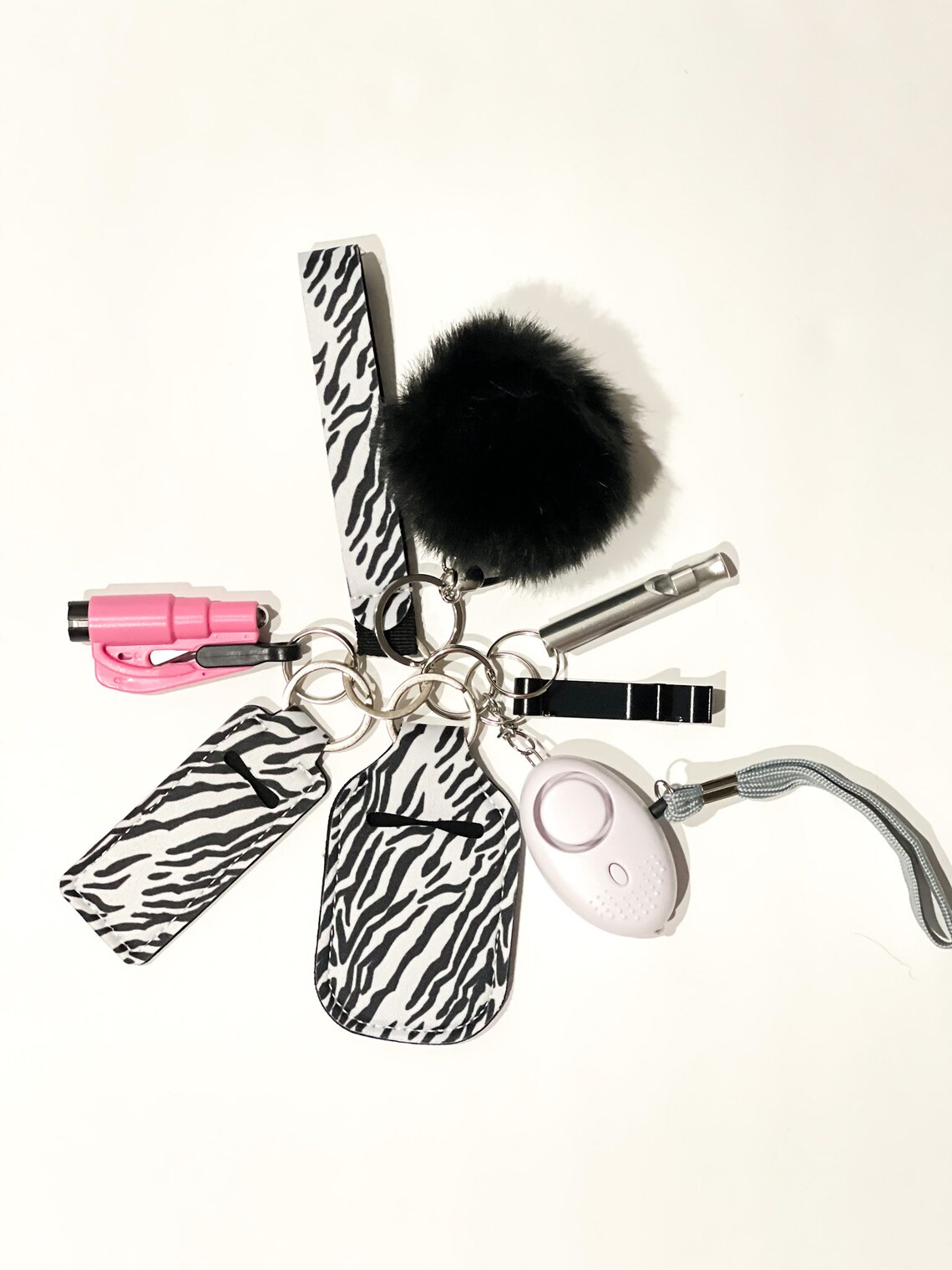 KEYCHAIN set for Women keychain with alarm Wristlet Etsy