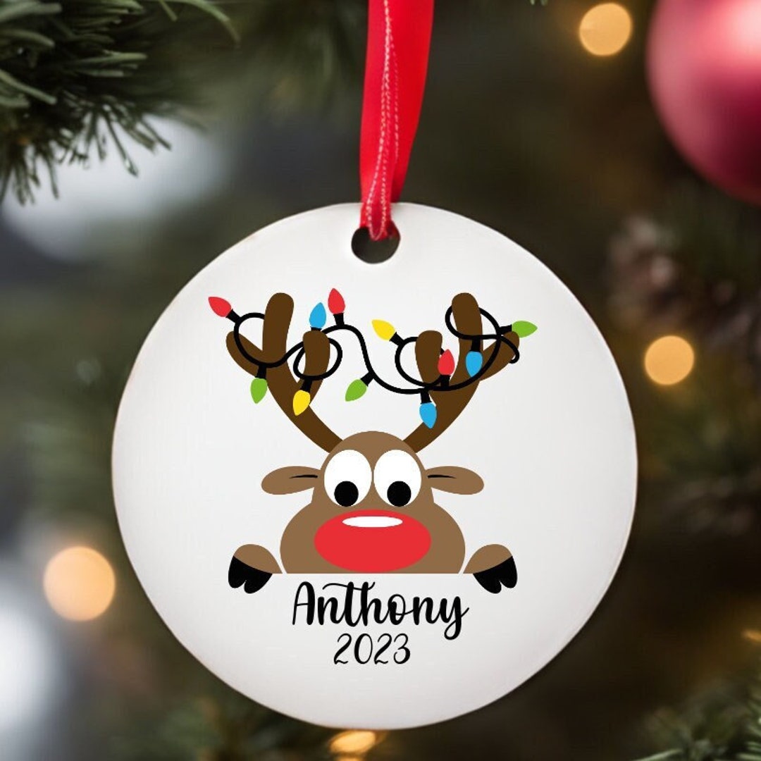 Personalized Reindeer Ornament, Custom Christmas Ornament,ornament Gift