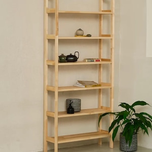 Minimalist Floor Bookshelf – 6 Shelf Narrow Bookcase, 180cm / 70.9in Open Storage Rack