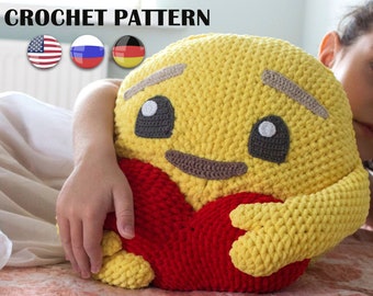 Heart crochet pillow cover. CROCHET PILLOW PATTERN. Social distance pillow hug. Expectannt mothers day gifts