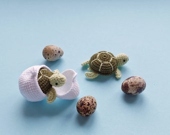 Mini crochet animals amigurumi pattern crochet turtle