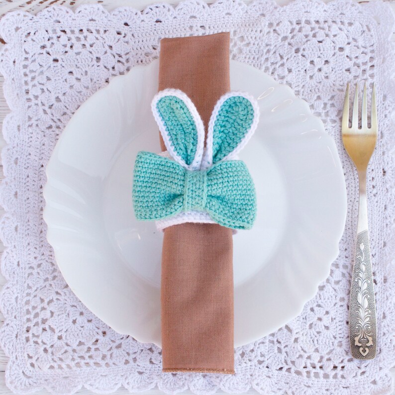 Napkin Holders Crochet PATTERN Tablescape DecorEaster Napkin Etsy