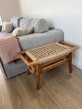 Multifunctional Bench with Tray out of solid ash wood
