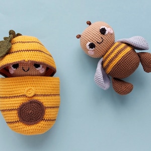 Crochet animals amigurumi pattern toys bees in English