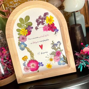 Cadre Herbier Fleurs Séchées Pressées SUR MESURE