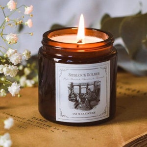 Sherlock Holmes. Handmade candle scented with natural soy wax