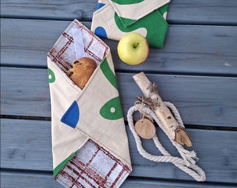 Sandwichbeutel, Sandwich Wrap, Brotzeithülle, Hülle für Pausenbrot,Snackbeutel, Sandwich Hülle, Snackhülle, Stullentasche, Pausenbrottasche