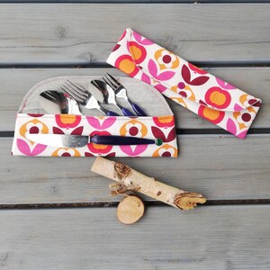 Sustainable cutlery bag The Little One / cutlery case / cutlery folder for on the go, work, school Frühling