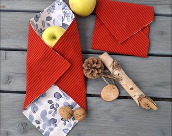 Sandwichbeutel, Sandwich Wrap, Brotzeithülle, Hülle für Pausenbrot,Snackbeutel, Sandwich Hülle, Snackhülle, Stullentasche, Pausenbrottasche
