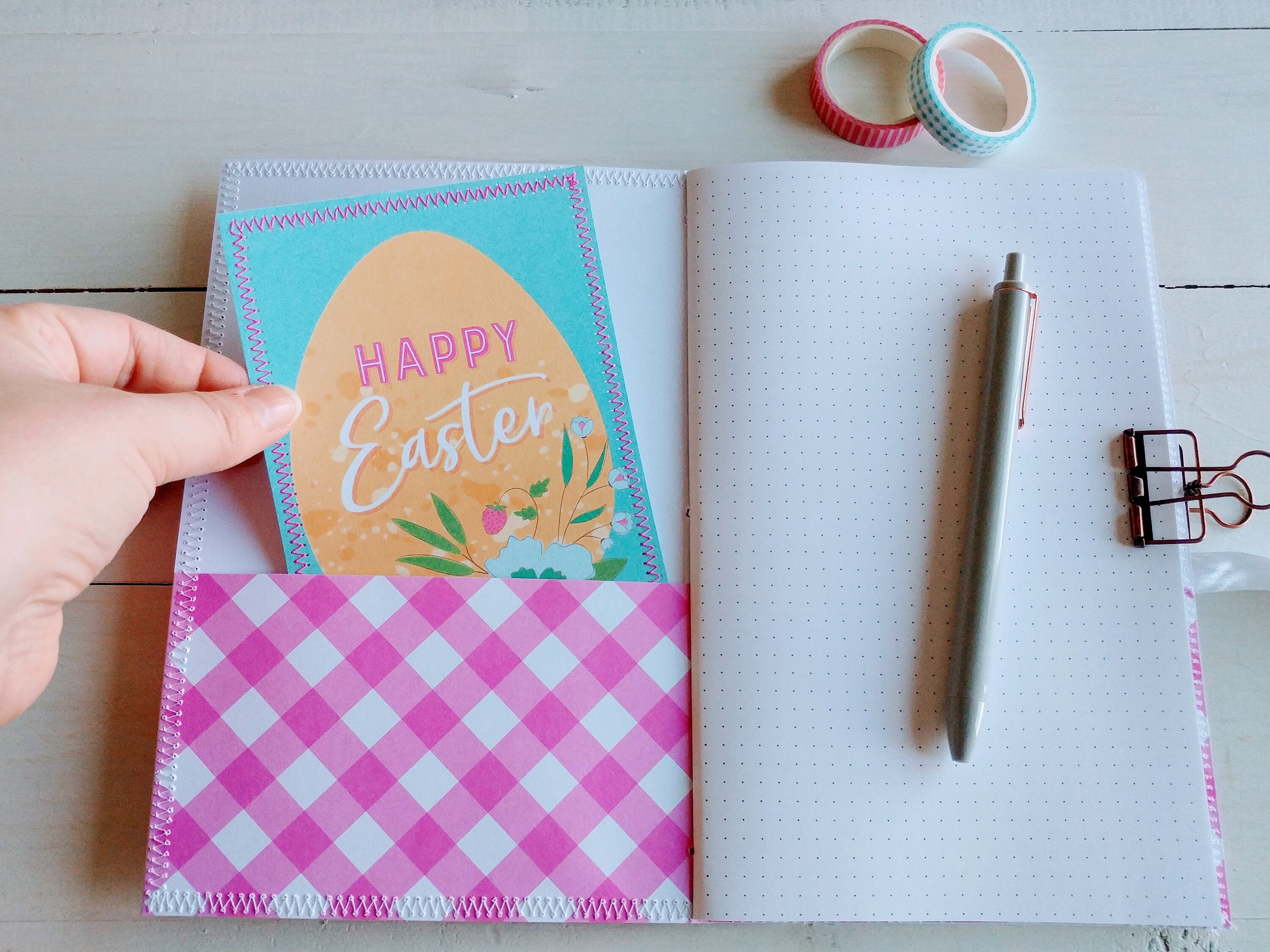Softcover Notebook Spring Notebook Easter Notebook Gingham Etsy