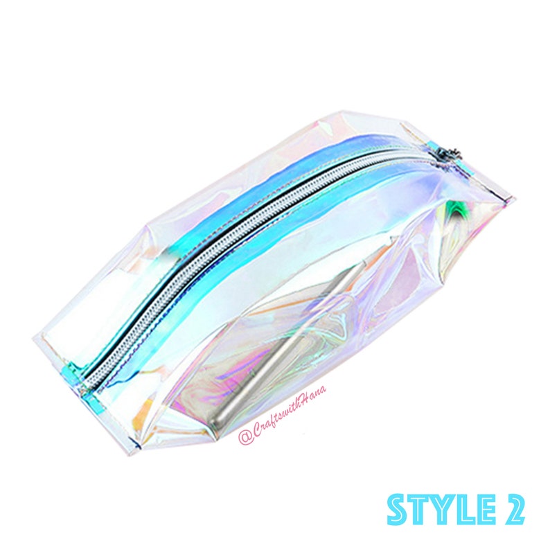 Transparent Iridescent Unicorn Skin Foldable Pouch image 5