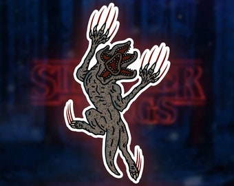 American Traditional Tattoo Monster Sticker | 80s-themed Sci-Fi Creature Vinyl Decal