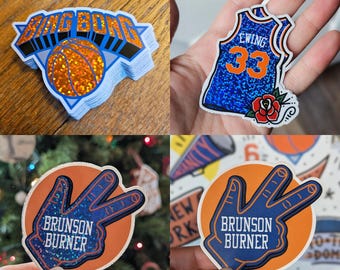 New York Basketball Bing Bong Inspired Stickers | Orange & Blue Skies Decal | Vinyl Sticker
