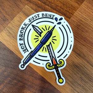 The Story So Far Sticker l Tattoo Flash Sheet | Traditioneel kunstwerk | Onder aarde en vuil | Verdedig poppunk | Californië: Swords and Pens