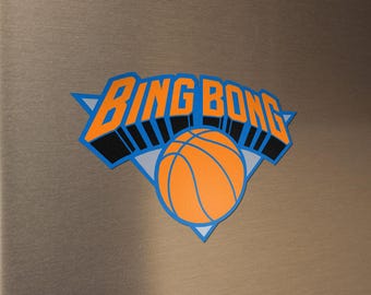 Bing Bong Magnet | New York Basketball Fans | Orange & Blue Skies Decal | Refrigerator Magnet