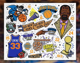 Feuille flash de tatouage des Knicks de New York | Fans des Knicks | Bing-Bong | Madison Square Garden | Knickstape | Jalen Brunson | Carmelo Anthony