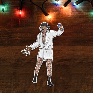 Cousin Freddy Sticker | National Lampoon&#39;s Christmas Vacation | Cousin Eddie | Freddy Krueger | Clark Griswald | Christmas Horror Movie