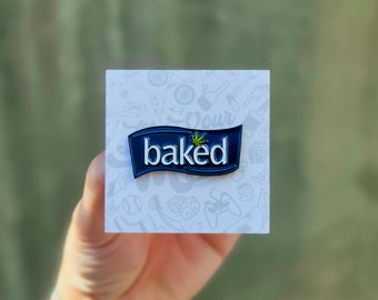 Baked Enamel Pin | Naked Juice Parody, Stoner Gift