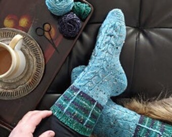 Outlander Socks, Toe Up Construction, Sock Knitting Pattern