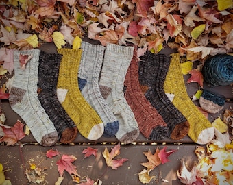 Sweater Weather Sock Collection, Cuff Down Construction, sock knitting pattern