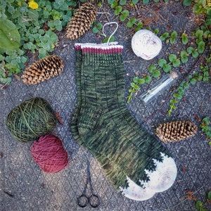 Great Outdoors Lite Sock Collection, Cuff Down construction, knitting pattern image 6