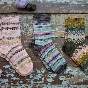 Scraptacular! Sock Collection, Cuff Down Construction, Knitting Pattern