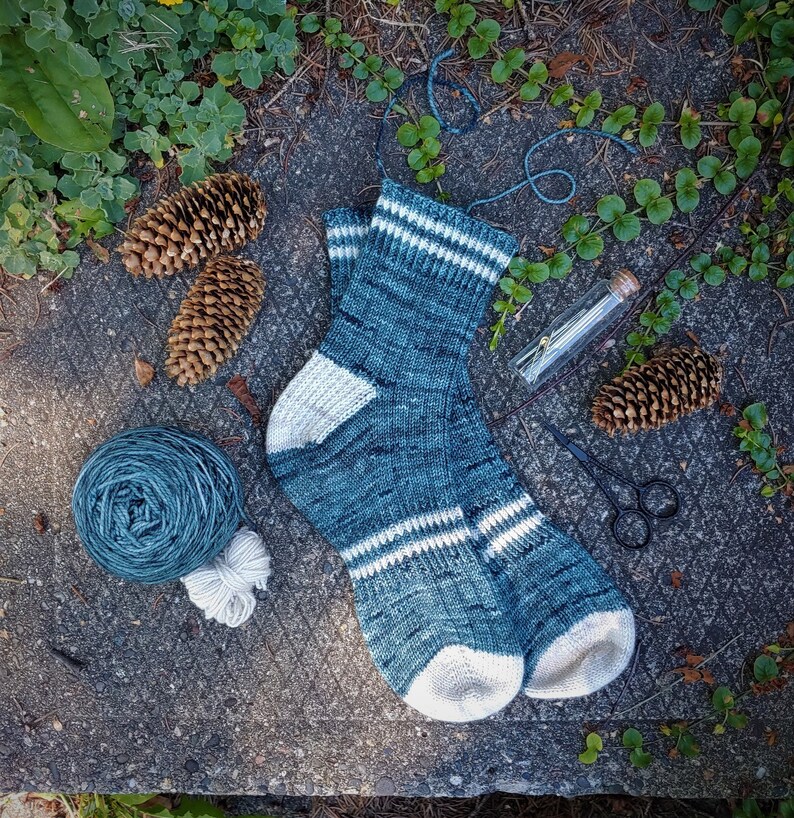 Great Outdoors Lite Sock Collection, Cuff Down construction, knitting pattern image 7