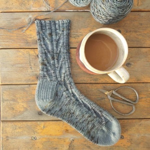 Storm Season Sock Collection, Cuff Down Construction, Sock Knitting Pattern image 5