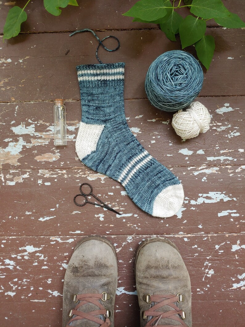 Great Outdoors Lite Sock Collection, Cuff Down construction, knitting pattern image 2