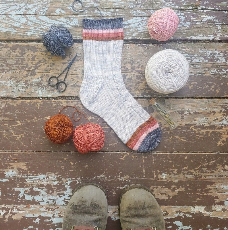 Great Outdoors Lite Sock Collection, Cuff Down construction, knitting pattern image 4