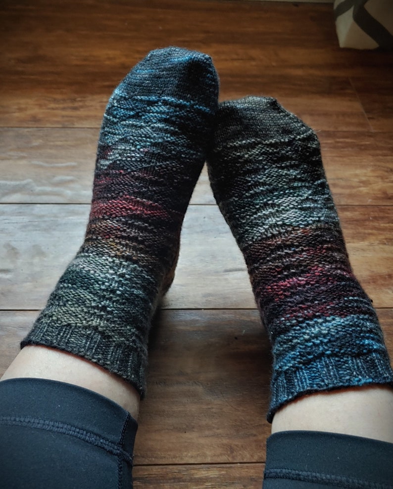 13 Nights of Spooky Socks, Toe Up Construction, Sock Knitting Pattern image 4