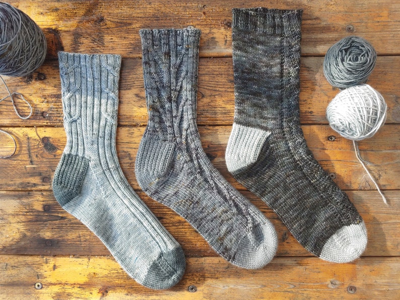 Collection de chaussettes Storm Season, revers, modèle de tricot de chaussettes image 1