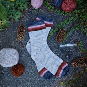 Great Outdoors Lite Sock Collection, Cuff Down construction, knitting pattern image 8