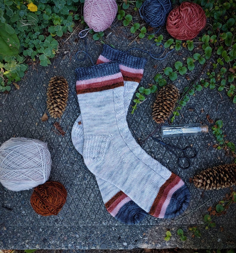 Great Outdoors Lite Sock Collection, Cuff Down construction, knitting pattern image 8