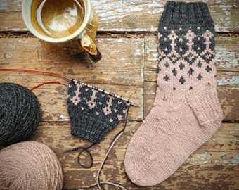 Stardust Socks, Cuff Down Construction, Sock Knitting Pattern