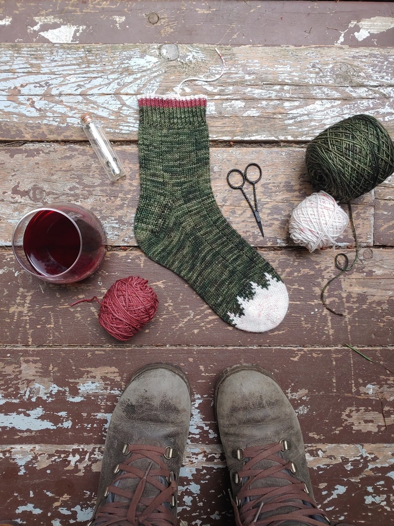 Great Outdoors Lite Sock Collection, Cuff Down construction, knitting pattern image 3