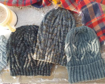 Storm Season Hat Collection, Knitting Patterns, Digital Download