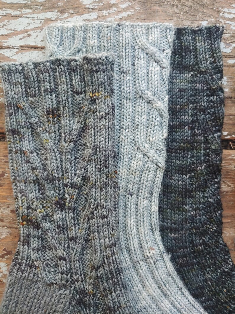 Storm Season Sock Collection, Cuff Down Construction, Sock Knitting Pattern image 4