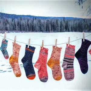 Vanilla Plus Sock Collection, Cuff Down Construction, Sock Knitting Pattern