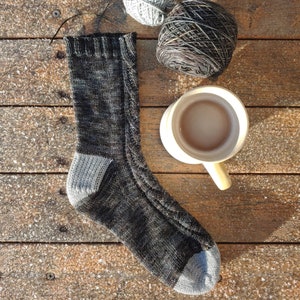 Storm Season Sock Collection, Cuff Down Construction, Sock Knitting Pattern image 7