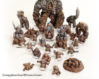 Army of the Earthenkind Full Set - Ill Gotten Games Printed Miniatures | Dungeons & Dragons | Pathfinder | Tabletop