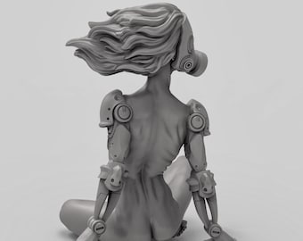Transhuman Girl - Duncan Shadow gedrukte miniatuur | Kerkers en draken | Verkenner | Tafelblad